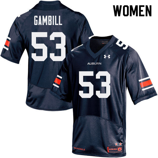 Women Auburn Tigers #53 Phelps Gambill College Football Jerseys Sale-Navy